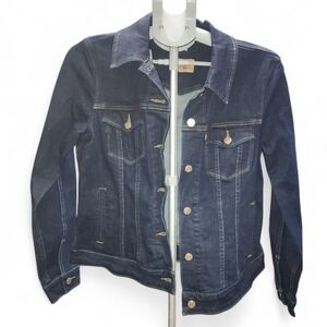 Levi's Red Tab Denim Trucker Jacket Women's Large Dark Wash Classic